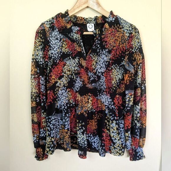 Anthropologie Akemi + Kin Top Adria Floral Top Small - Picture 9 of 9